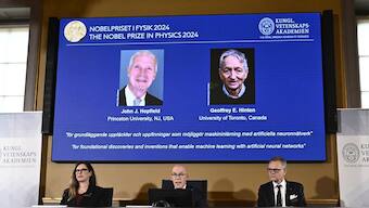 John J Hopfield (left) and Geoffrey E Hinton (right) have been jointly awarded Nobel Prize 2024 for Physics (Photo: AP)