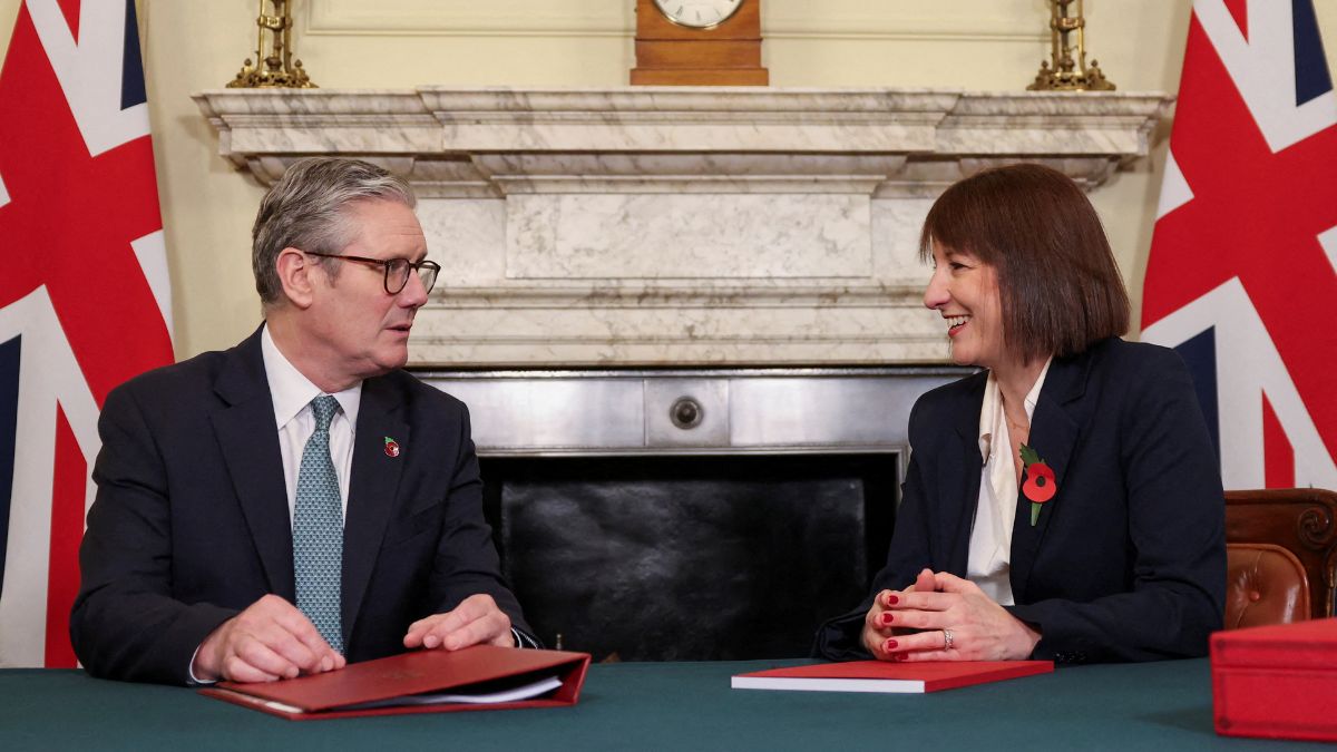 Britain's Prime Minister Keir Starmer meets with Britain's Chancellor of the Exchequer Rachel Reeves, days before the announcement of the first budget at Downing Street in London. Reuters
Britain's Prime Minister Keir Starmer meets with Britain's Chancellor of the Exchequer Rachel Reeves, days before the announcement of the first budget at Downing Street in London. Reuters