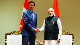 Prime Minister Narendra Modi with Canada's Justin Trudeau. File Photo/AP