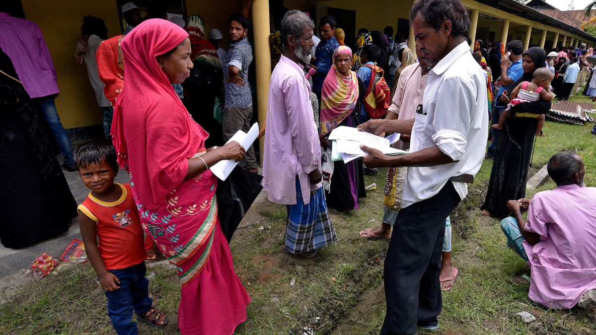 Villagers wait outside the National Register of Citizens (NRC) centre to get their documents verified by government officials, at Mayong Village in Morigaon district, in Assam on July 8, 2018. File Photo/Reuters Villagers wait outside the National Register of Citizens (NRC) centre to get their documents verified by government officials, at Mayong Village in Morigaon district, in Assam on July 8, 2018. File Photo/Reuters