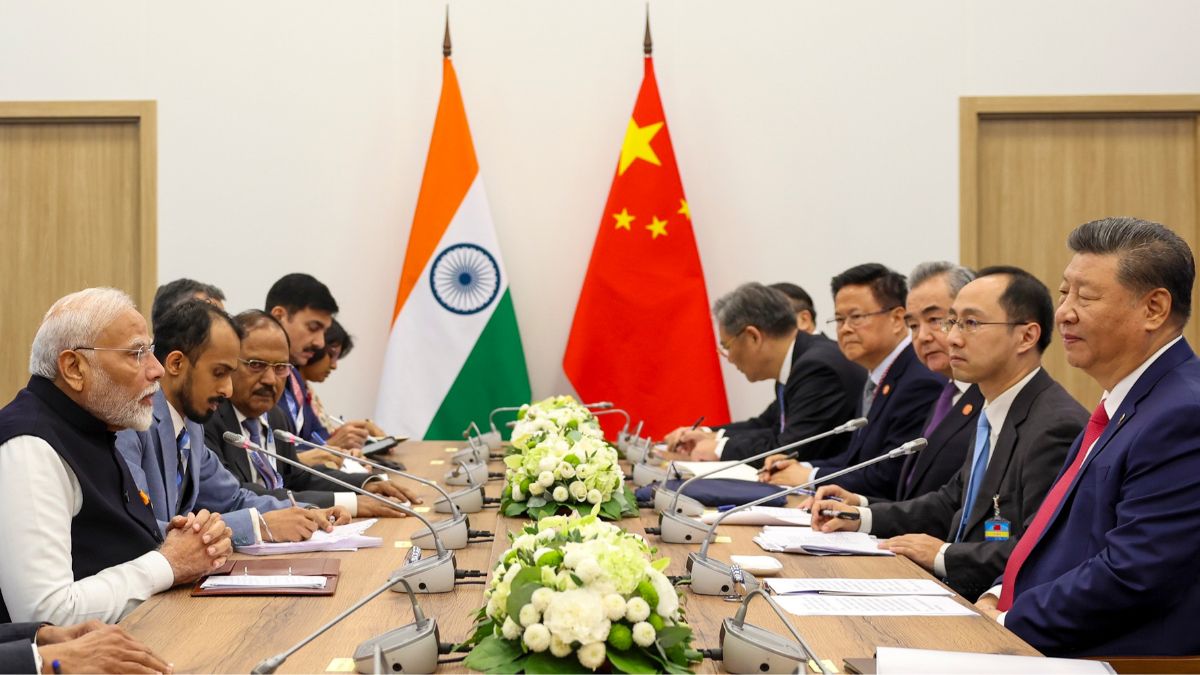 Chinese President Xi Jinping, right, at a meeting with Prime Minister Narendra Modi, left, on the sidelines of the BRICS Summit in Kazan, Russia, October 23, 2024. AP Chinese President Xi Jinping, right, at a meeting with Prime Minister Narendra Modi, left, on the sidelines of the BRICS Summit in Kazan, Russia, October 23, 2024. AP