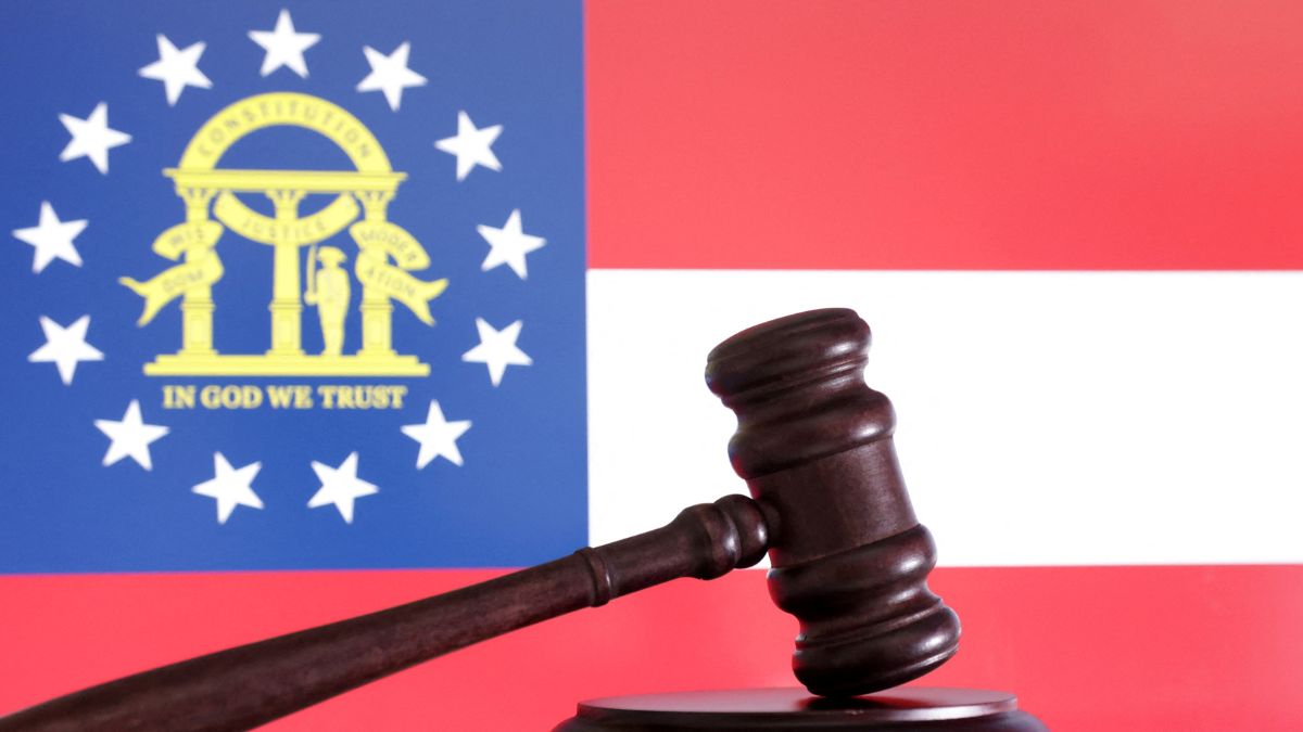 The flag of the U.S. state Georgia is seen in this illustration. Reuters The flag of the U.S. state Georgia is seen in this illustration. Reuters