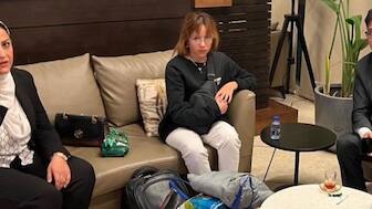 Fawzia Amin Sido (R) in Iraq after being rescued in a recent operation involving Israel, the United States, and Iraq. Image courtesy: Iraqi Ministry of Foreign Affairs