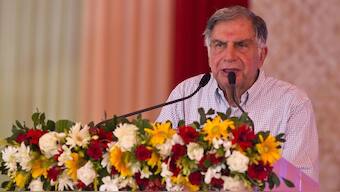 Ratan Tata during the foundation stone laying ceremony of a cancer care hospital in Guwahati, June 18, 2018. File Image/AP

