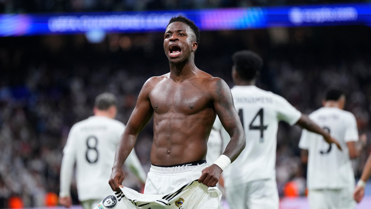 Champions League: Vinicius Junior hat-trick fires Madrid to 5-2 victory  over Dortmund; Villa move top top of table – Firstpost