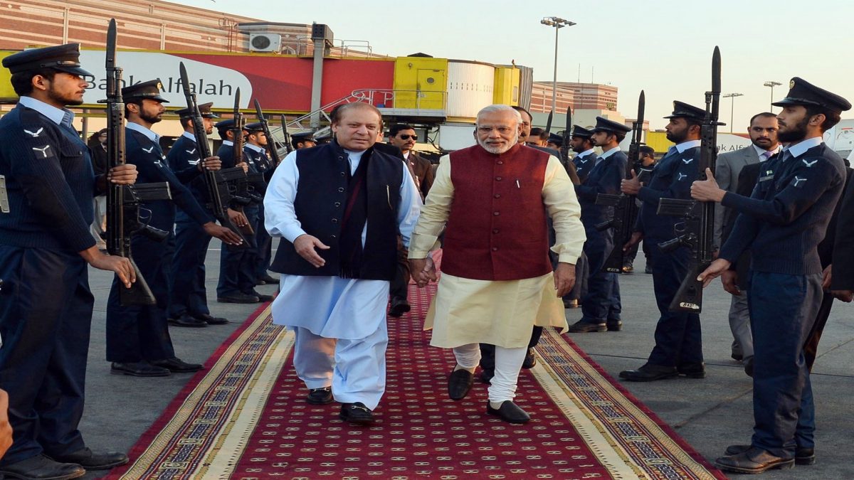 Narendra Modi visited Nawaz Sharif in Pakistan for his birthday in December 2015. Photo credit: AFP Narendra Modi visited Nawaz Sharif in Pakistan for his birthday in December 2015. Photo credit: AFP