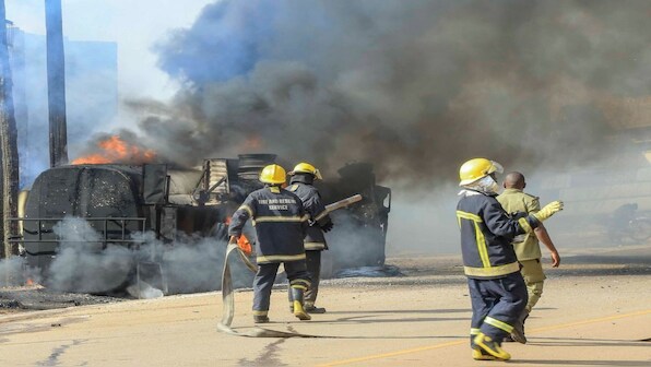 Uganda: 11 killed as gasoline truck overturns and explodes while people scoop up oil