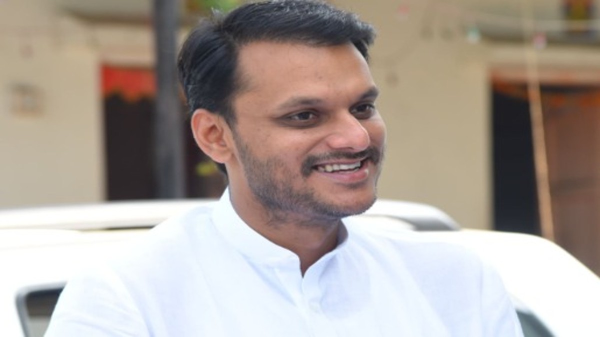 Yugendra Pawar, 32, is son of Shrinivas Pawar, brother of Deputy Chief Minister Ajit Pawar and has been close to Sharad Pawar. Image Courtesy: @yugendrapawarspeaks/Instagram Yugendra Pawar, 32, is son of Shrinivas Pawar, brother of Deputy Chief Minister Ajit Pawar and has been close to Sharad Pawar. Image Courtesy: @yugendrapawarspeaks/Instagram