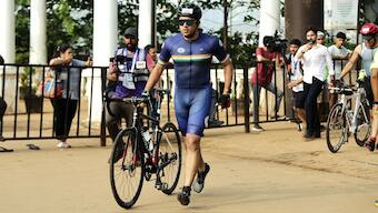 Bharatiya Janata Party (BJP) MP Tejasvi Surya became the first public representative to complete the gruelling ’Ironman 70.3 endurance Goa’. Image courtesy: X/@Tejasvi_Surya 