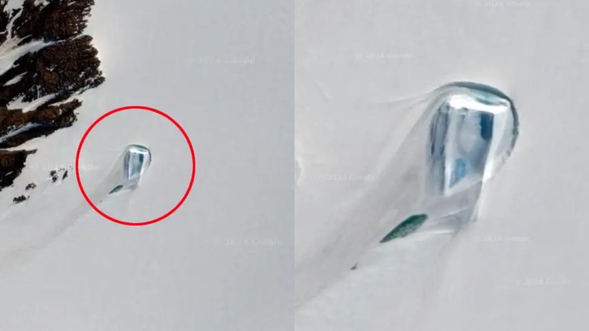 An eagle-eyed Reddit user found a peculiar "doorway" in the snowy continent Antarctica, just southeast of the Japanese-run Showa Station. Image courtesy: Google Maps An eagle-eyed Reddit user found a peculiar "doorway" in the snowy continent Antarctica, just southeast of the Japanese-run Showa Station. Image courtesy: Google Maps