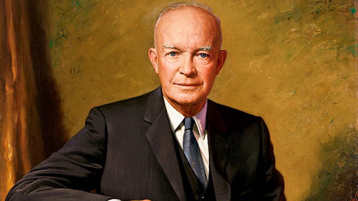 The presidential portrait of Dwight D Eisenhower. Image courtesy: Whitehousehistory.org The presidential portrait of Dwight D Eisenhower. Image courtesy: Whitehousehistory.org