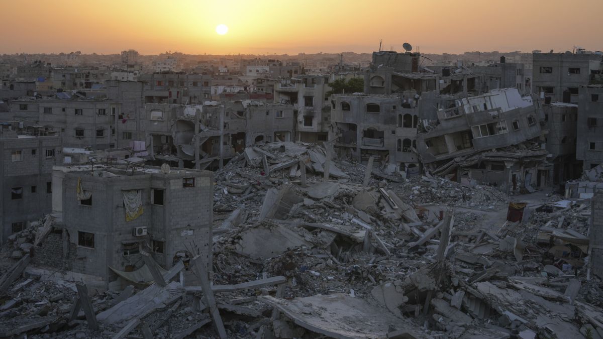 Destruction left by the Israeli air and ground offensive is seen in Khan Younis, Gaza Strip. A year after the Israel-Hamas war, several top Hamas leaders have been killed but the group has not been vanquished. AP Destruction left by the Israeli air and ground offensive is seen in Khan Younis, Gaza Strip. A year after the Israel-Hamas war, several top Hamas leaders have been killed but the group has not been vanquished. AP