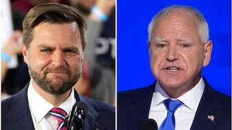 Republican JD Vance (left), Democrat Tim Walz (right). File photo