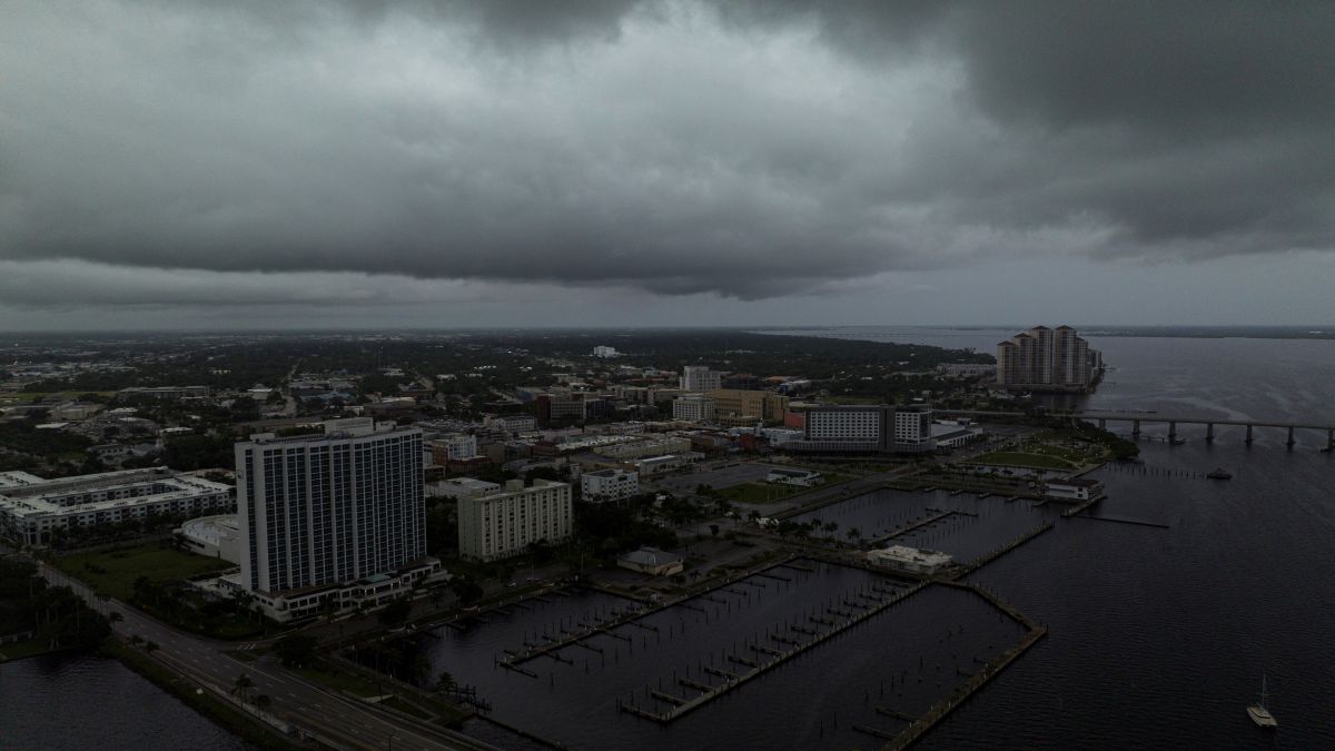A drone view shows storm clouds over the Caloosahatchee River as Hurricane Milton approaches Fort Myers, Florida. Reuters A drone view shows storm clouds over the Caloosahatchee River as Hurricane Milton approaches Fort Myers, Florida. Reuters