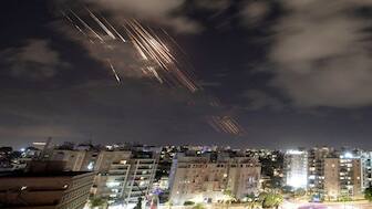 Israel's Iron Dome anti-missile system intercepts rockets after Iran fired a salvo of ballistic missiles, as seen from Ashkelon, Israel. File Image /  Reuters