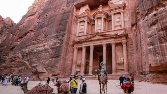 Archaeologists recently unearthed a tomb directly under the Petra's Treasury, containing at least 12 human skeletons and artifacts that are estimated to be at least 2,000 years old. File Image/ AFP