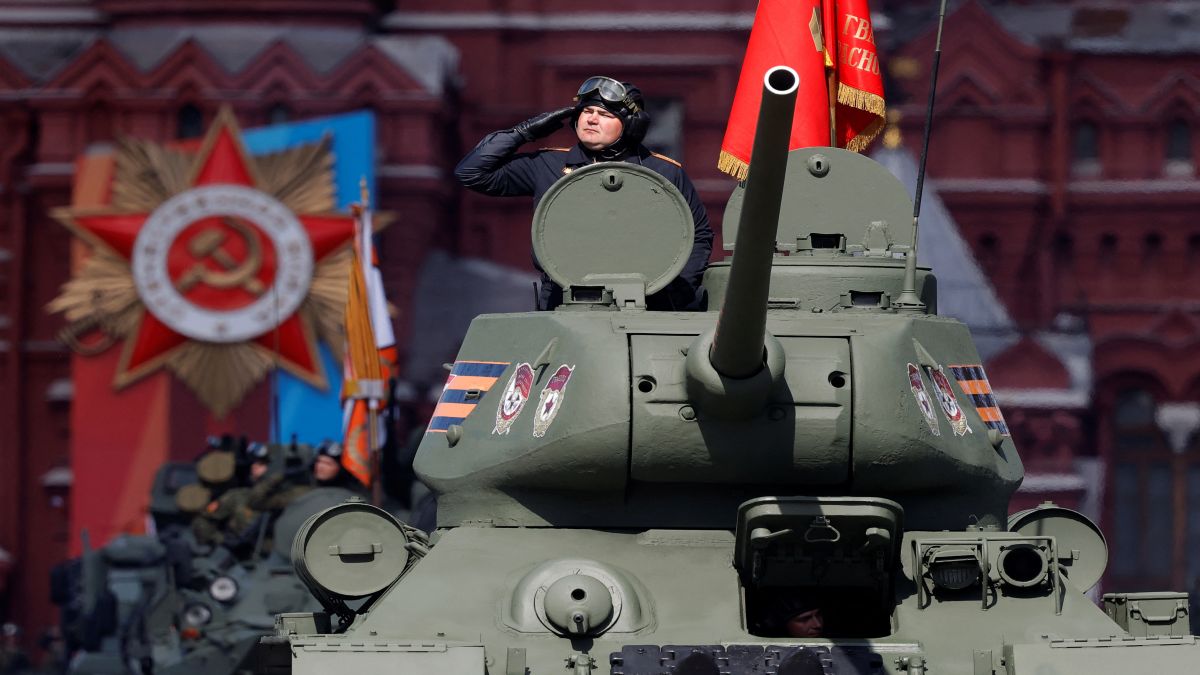 A Russian service member is seen atop a T-34 Soviet-era tank that drives along Red Square during a rehearsal for a military parade. Russia is to increase its spending on defence by 25 per cent to its highest on record. Representational image/Reuters A Russian service member is seen atop a T-34 Soviet-era tank that drives along Red Square during a rehearsal for a military parade. Russia is to increase its spending on defence by 25 per cent to its highest on record. Representational image/Reuters