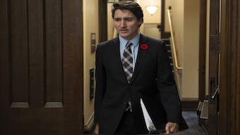 Canadian Prime Minister Justin Trudeau arrives for a meeting in Ottawa. It’s getting harder for Canadian Prime Minister Justin Trudeau to manage the dissenters. AP