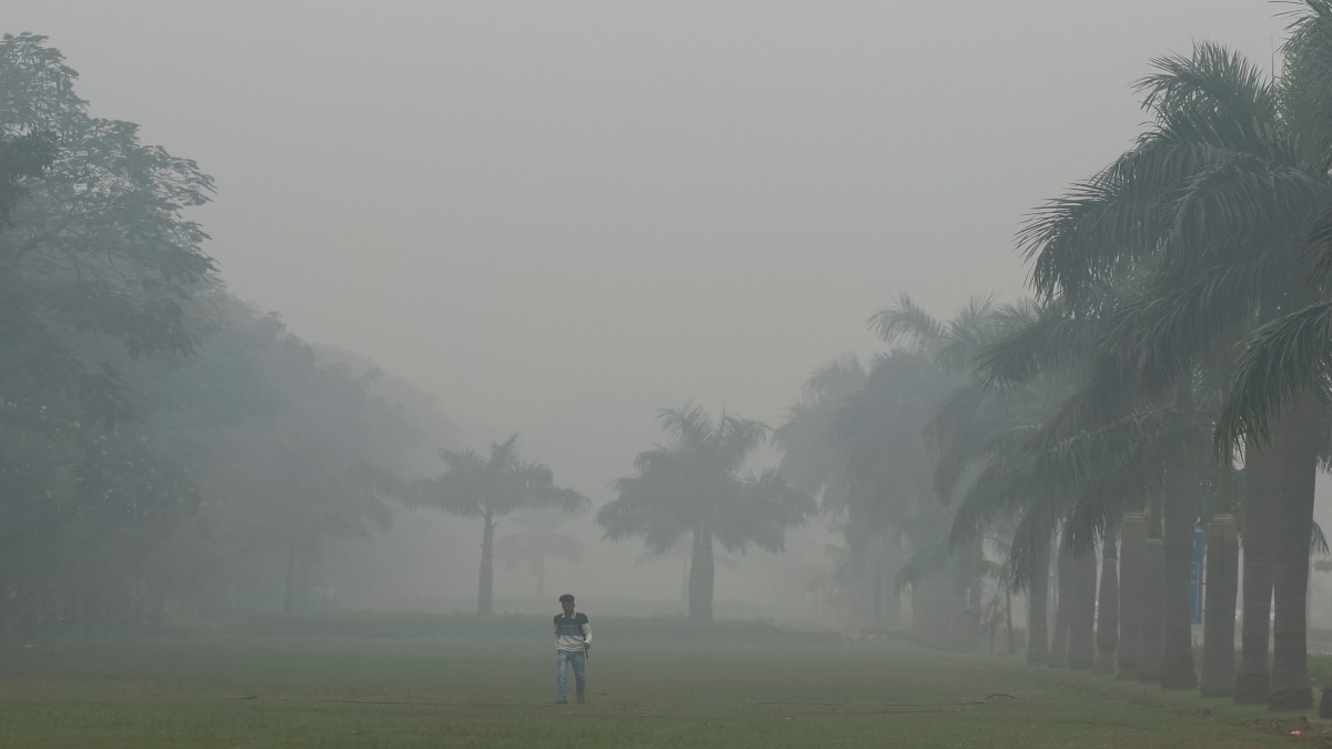 A man walks on a lawn amid a smoggy morning in New Delhi, India, November 13, 2024. Reuters A man walks on a lawn amid a smoggy morning in New Delhi, India, November 13, 2024. Reuters