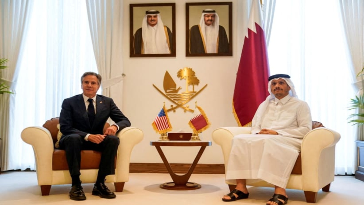 US Secretary of State Antony Blinken meets with Qatari Prime Minister and Foreign Minister Mohammed bin Abdulrahman Al Thani in Doha, Qatar, October 24, 2024. File Image / Reuters US Secretary of State Antony Blinken meets with Qatari Prime Minister and Foreign Minister Mohammed bin Abdulrahman Al Thani in Doha, Qatar, October 24, 2024. File Image / Reuters