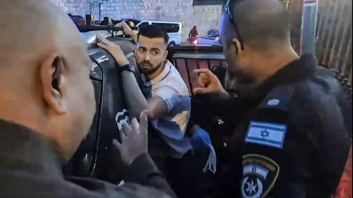 Israeli police detain a French gendarme at the Eleona Domain (Church of the Pater Noster) in Jerusalem, a sanctuary that French Minister for Europe and Foreign Affairs Jean-Noel Barrot had scheduled to visit. AFP Israeli police detain a French gendarme at the Eleona Domain (Church of the Pater Noster) in Jerusalem, a sanctuary that French Minister for Europe and Foreign Affairs Jean-Noel Barrot had scheduled to visit. AFP