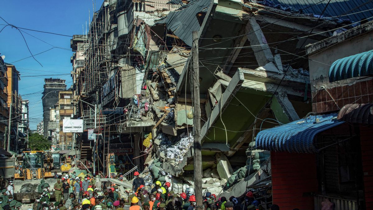 Four-floor building collapses in Tanzania's commercial hub, 5 dead Four-floor building collapses in Tanzania's commercial hub, 5 dead