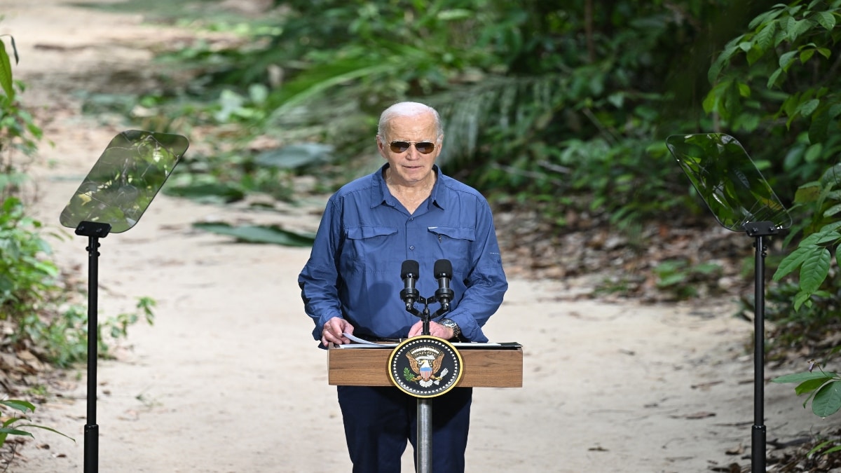 Biden promotes his legacy of fighting against climate change in historic Amazon visit