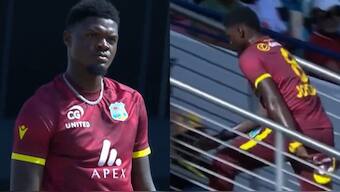  Alzarri Joseph created controversy after leaving the cricket pitch without informing captain Shai Hope during a match. Image: FanCode