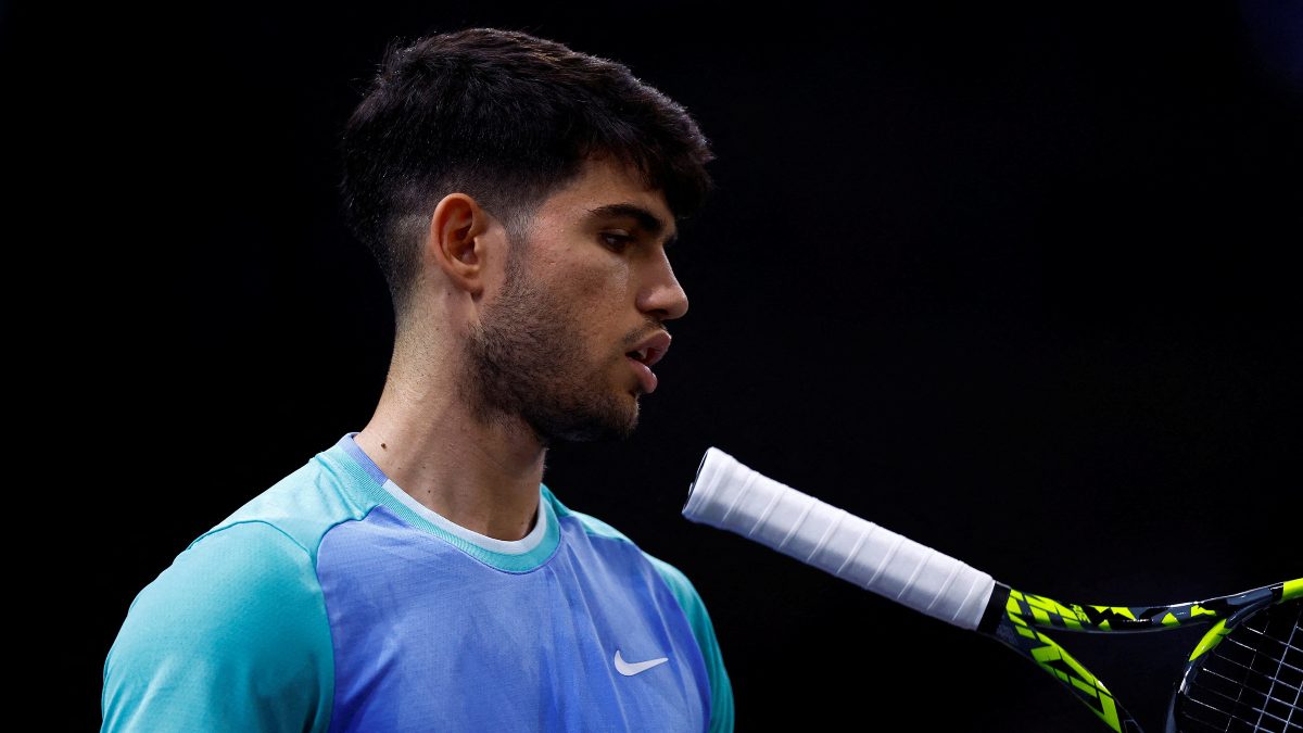 Carlos Alcaraz exited Paris Masters after losing to Ugo Humbert. Reuters Carlos Alcaraz exited Paris Masters after losing to Ugo Humbert. Reuters