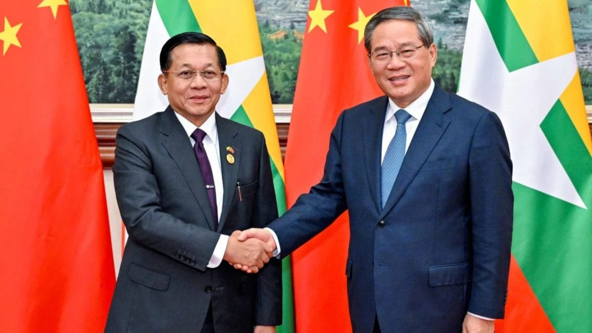 Myanmar Junta Chief Min Aung Hlaing Seeks Peace in Meeting with Chinese Premier Li Qiang