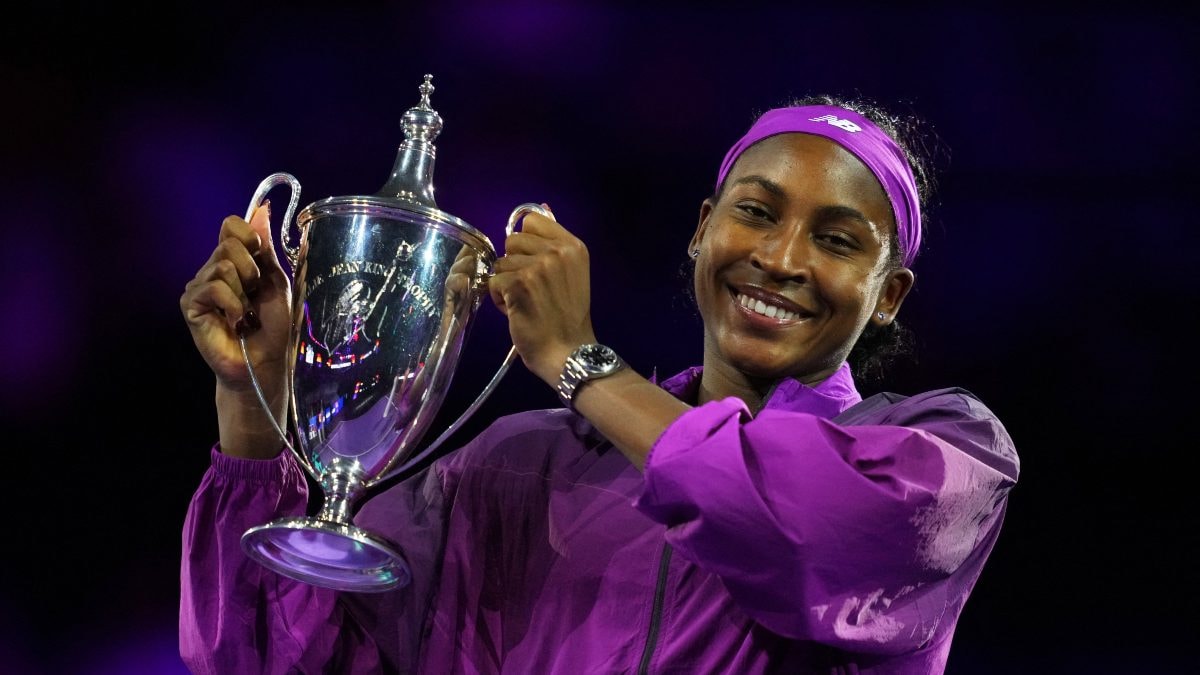 Coco Gauff makes WTA Finals history with victory over Zheng Qinwen in title clash