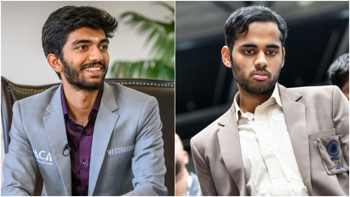 File image of Indian chess grandmasters D Gukesh and Arjun Erigaisi. Image credit: FIDE File image of Indian chess grandmasters D Gukesh and Arjun Erigaisi. Image credit: FIDE