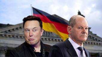 Elon Musk called German chancellor Olaf Scholz a fool on social media platform X. Image sources: Reuters