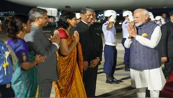 PM Modi arrives in Rio de Janeiro on Monday. X / @narendramodi