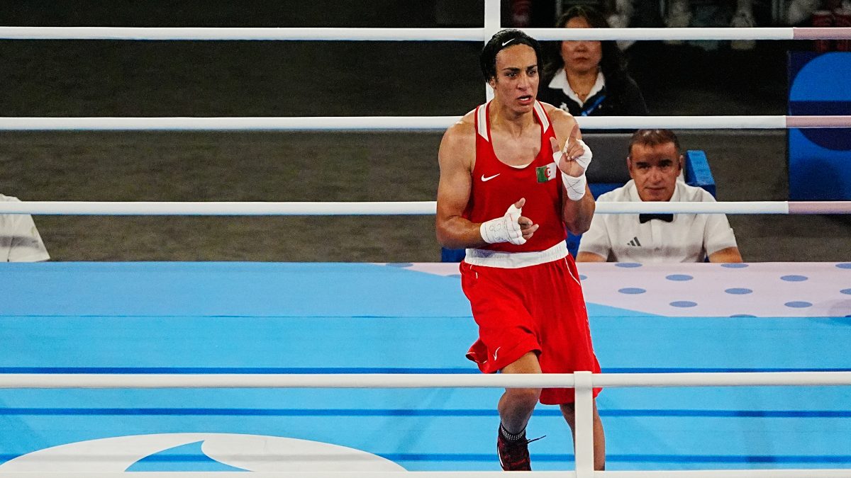 The gender identity of Algerian boxer Imane Khelif is once again under scrutiny. Image: Reuters
The gender identity of Algerian boxer Imane Khelif is once again under scrutiny. Image: Reuters