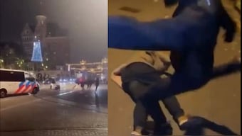 Israeli soccer fans attacked in a 'serious incident of violence in Amsterdam' on Thursday night, Israeli authorities said. Source: Screengrab | X.
