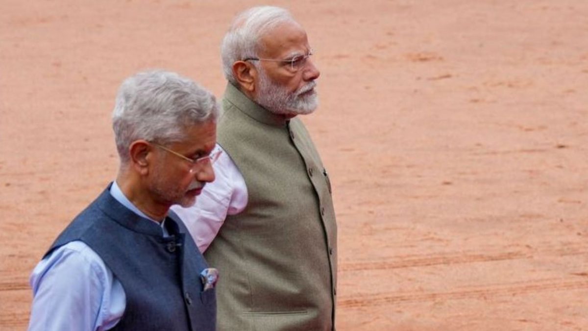 Prime Minister Narendra Modi (centre) with External Affairs Minister S Jaishankar (left). File image/ PTI Prime Minister Narendra Modi (centre) with External Affairs Minister S Jaishankar (left). File image/ PTI