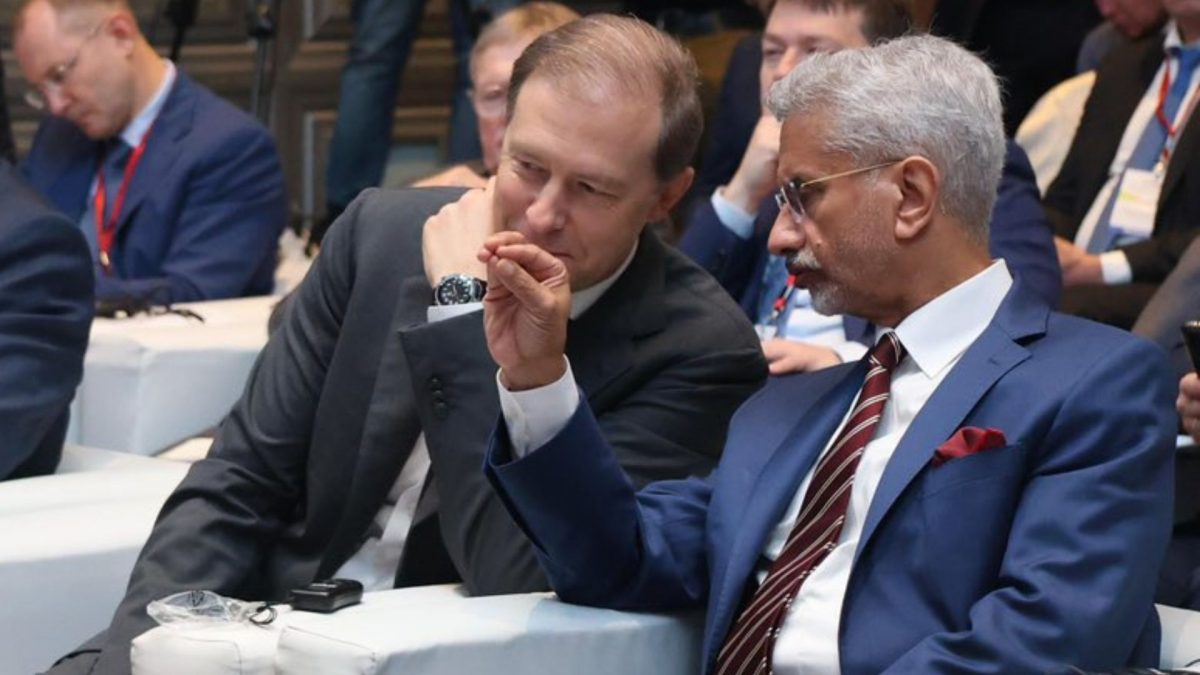 External Affairs Minister S Jaishankar and Russia's First Deputy Prime Minister Denis Manturov at the India-Russia Business Forum, Mumbai, on November 11, 2024. Source: X | @DrSJaishankar External Affairs Minister S Jaishankar and Russia's First Deputy Prime Minister Denis Manturov at the India-Russia Business Forum, Mumbai, on November 11, 2024. Source: X | @DrSJaishankar