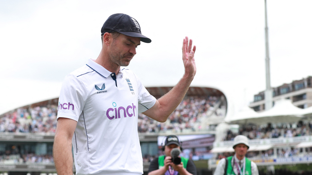 James Anderson bid goodbye to the sport after during the first Test of the 2024 English summer, in which the home team defeated West Indies by an innings at Lord's. Reuters James Anderson bid goodbye to the sport after during the first Test of the 2024 English summer, in which the home team defeated West Indies by an innings at Lord's. Reuters