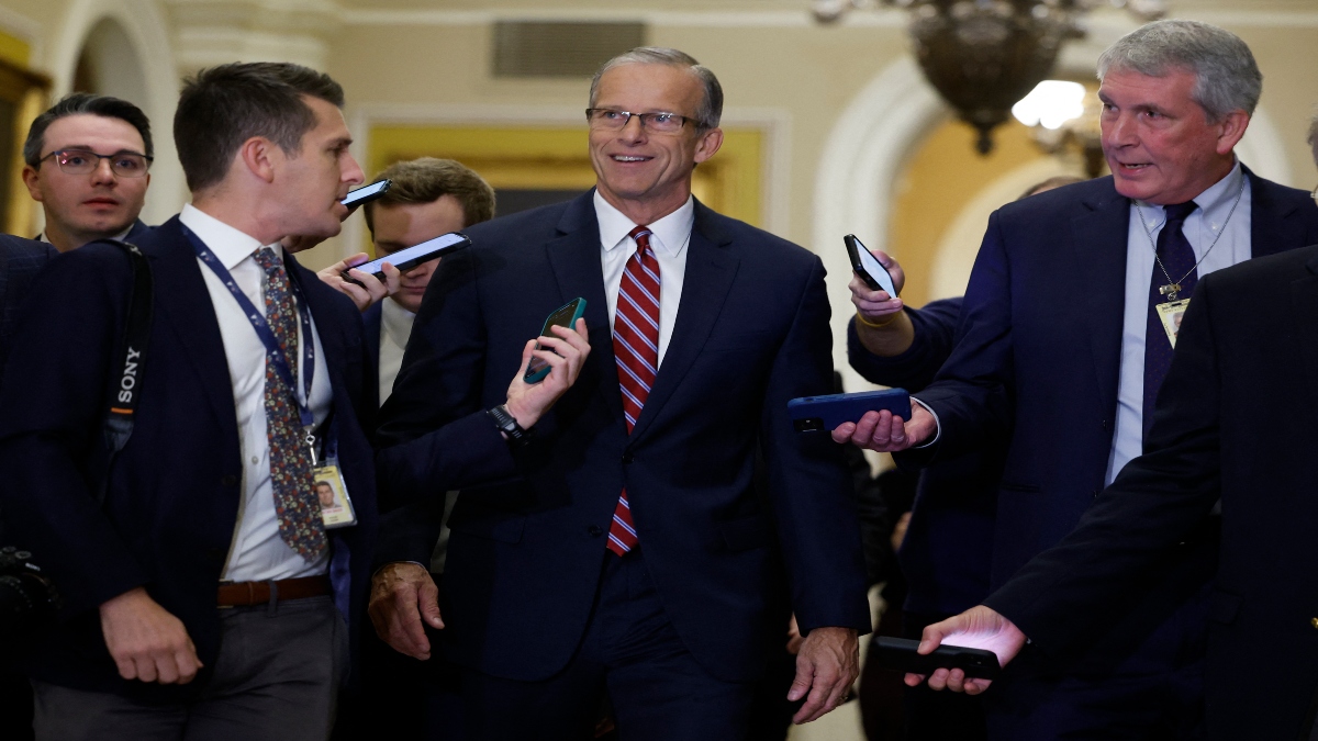 US Sen. John Thune (R-SD) arrives for the Senate Republican leadership elections at the US Capitol on Wednesday in Washington, DC. AFP US Sen. John Thune (R-SD) arrives for the Senate Republican leadership elections at the US Capitol on Wednesday in Washington, DC. AFP
