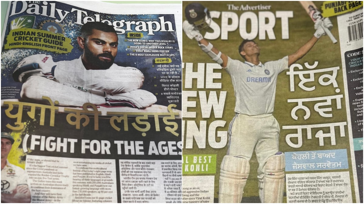 Australian newspapers feature Kohli on front page, headlines in Hindi and Punjabi as BGT fever grips Down Under