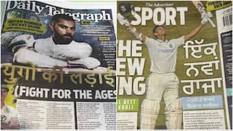 Australian newspapers featured Virat Kohli and Yashasvi Jaiswal with headlines in Hindi and Punjabi. Image credit: X