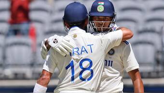 Yashasvi Jaiswal and Virat Kohli ran through Australian bowling attack with full freedom on Day three of the first Test in Perth. AP 