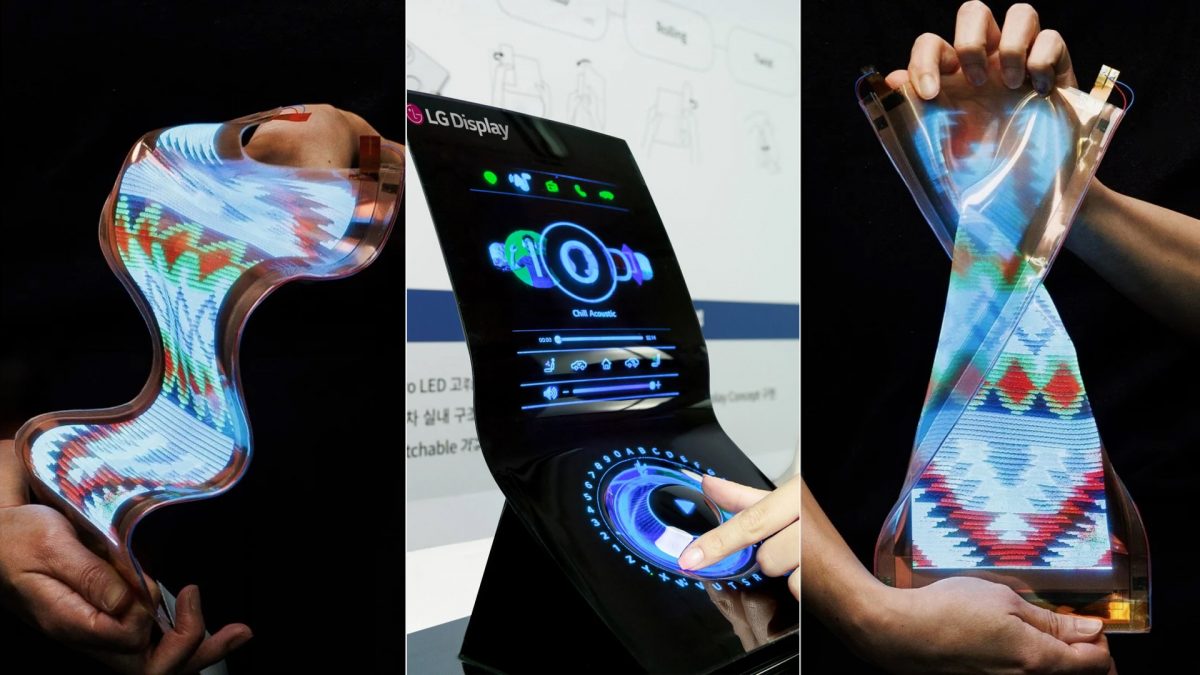 Micro Stretchable Led Screen LG showcases new stretchable screen tech which lets displays grow by 6 ...