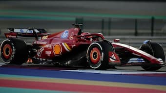 Ferrari driver Charles Leclerc topped the Qatar Grand Prix practice session on Friday. AP 