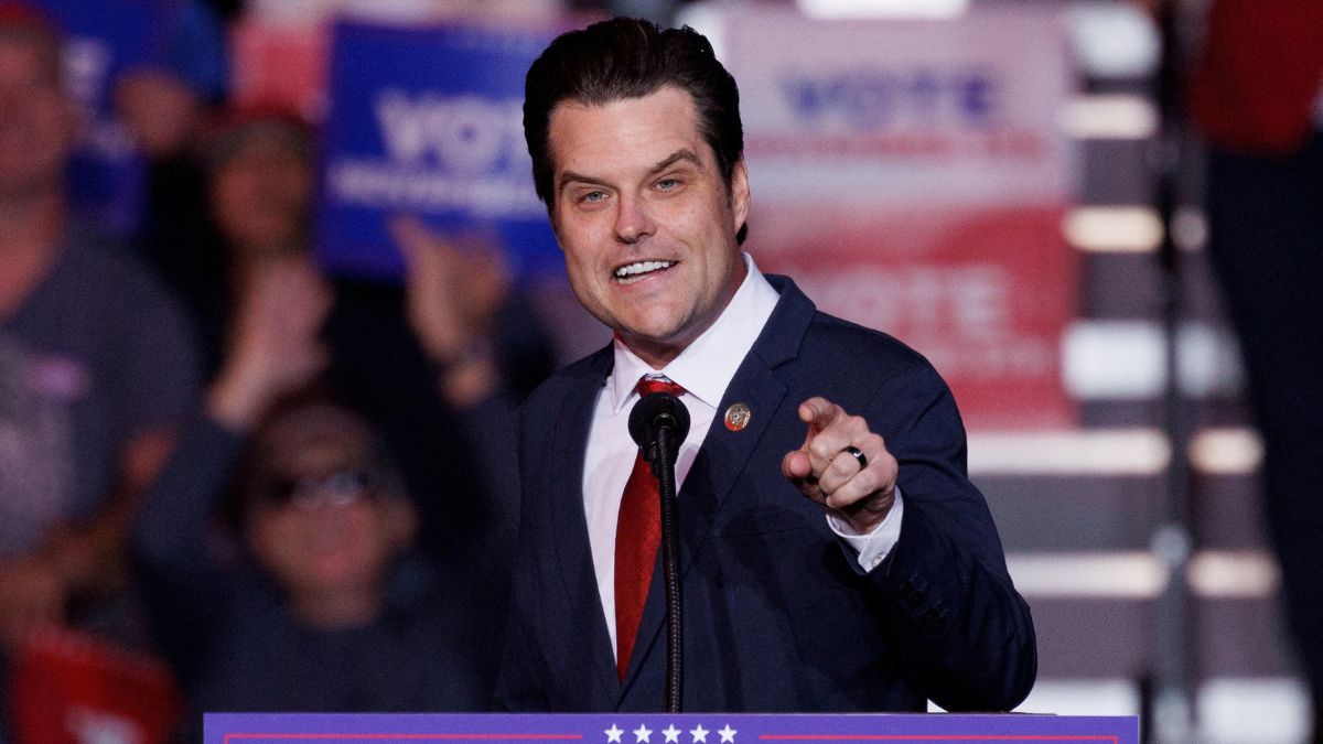 Matt Gaetz speaks at a campaign rally for Republican presidential nominee and former US President Donald Trump in Henderson, Nevada, US, October 31, 2024. File Image/Reuters Matt Gaetz speaks at a campaign rally for Republican presidential nominee and former US President Donald Trump in Henderson, Nevada, US, October 31, 2024. File Image/Reuters