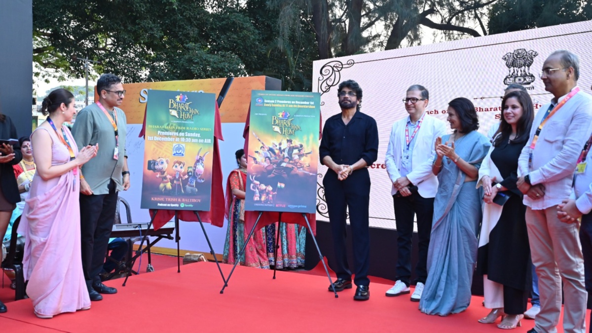 Nagarjuna launches Season 2 of the celebrated animated series Krish, Trish, and Baltiboy: Bharat Hain Hum, at IFFI Goa Nagarjuna launches Season 2 of the celebrated animated series Krish, Trish, and Baltiboy: Bharat Hain Hum, at IFFI Goa