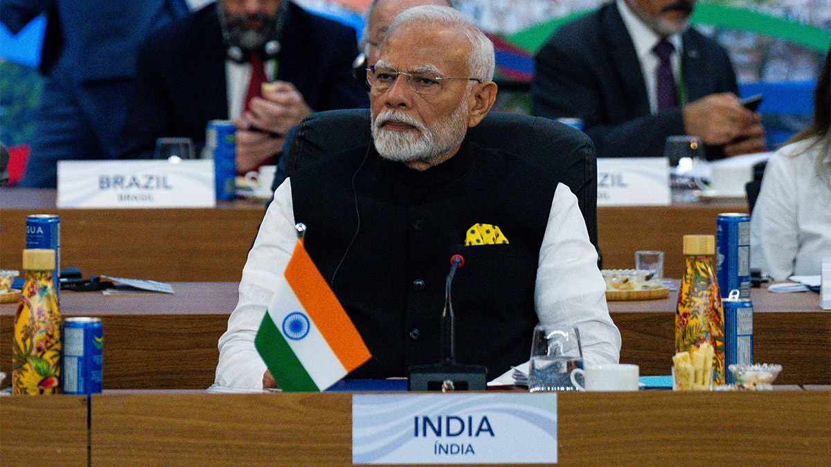 Prime Minister Narendra Modi listens as President Joe Biden, not pictured, delivers remarks during an event launching the Global Alliance Against Hunger and Poverty at the G20 Summit at the Museum of Modern Art in Rio de Janeiro, Brazil on November. 18, 2024. Reuters Prime Minister Narendra Modi listens as President Joe Biden, not pictured, delivers remarks during an event launching the Global Alliance Against Hunger and Poverty at the G20 Summit at the Museum of Modern Art in Rio de Janeiro, Brazil on November. 18, 2024. Reuters