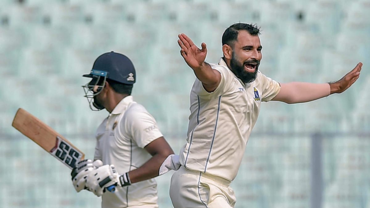 Shami collects seven-wicket match-haul on competitive return as Bengal defeat MP in Ranji thriller