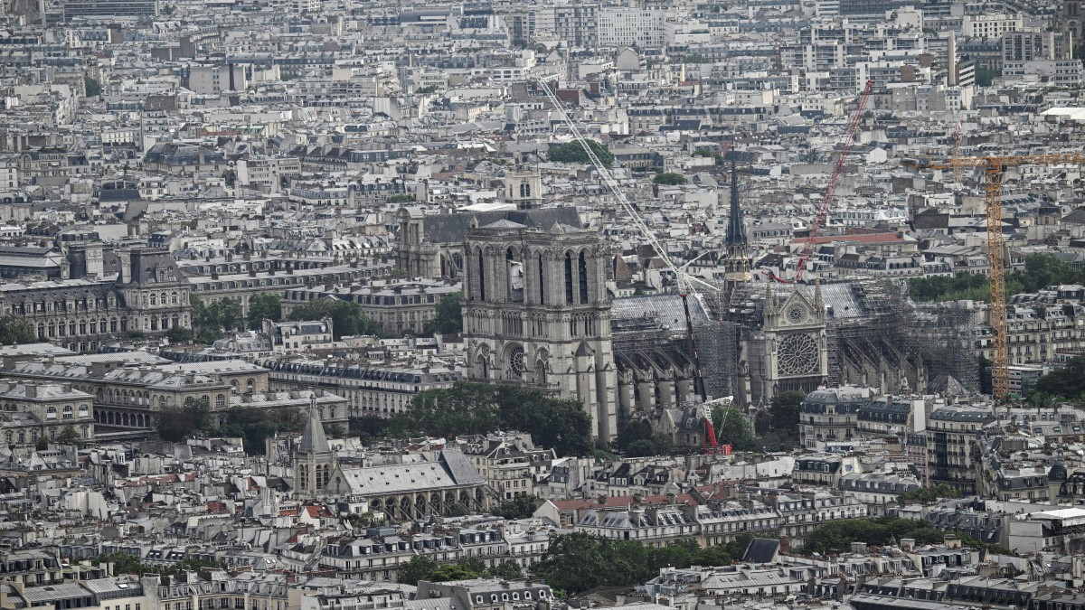 This photo shows a view of Notre-Dame Cathedral, in Paris, on July 9, 2024. File image/ AFP This photo shows a view of Notre-Dame Cathedral, in Paris, on July 9, 2024. File image/ AFP